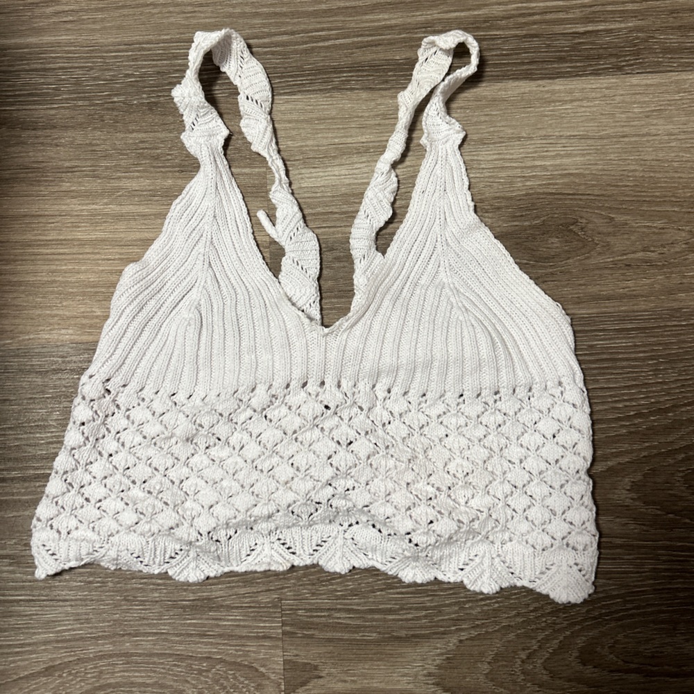 Forever 21 White Knitted Top